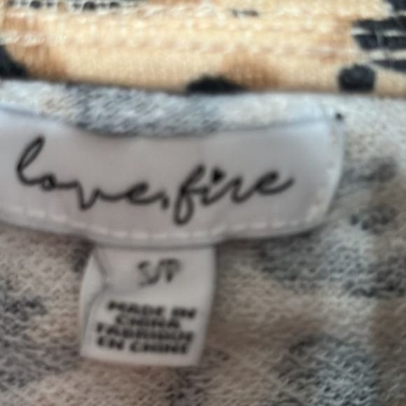 NWT Love, Fire Tan Animal Print Mask Hoodie Size S - Picture 8 of 11